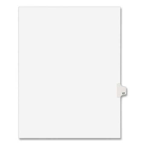 Preprinted Legal Exhibit Side Tab Index Dividers, Avery Style, 10-tab, 17, 11 X 8.5, White, 25/pack, (1017)