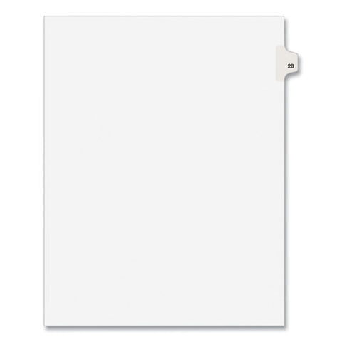 Preprinted Legal Exhibit Side Tab Index Dividers, Avery Style, 10-tab, 28, 11 X 8.5, White, 25/pack, (1028)