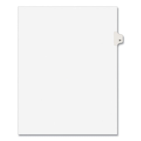 Preprinted Legal Exhibit Side Tab Index Dividers, Avery Style, 10-tab, 31, 11 X 8.5, White, 25/pack, (1031)