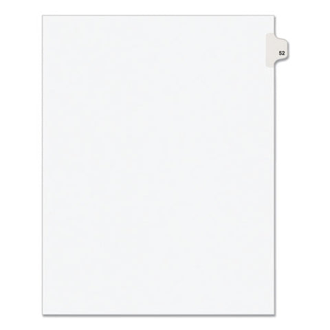 Preprinted Legal Exhibit Side Tab Index Dividers, Avery Style, 10-tab, 52, 11 X 8.5, White, 25/pack, (1052)