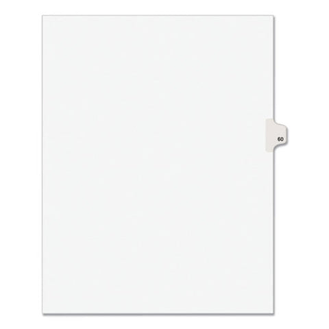 Preprinted Legal Exhibit Side Tab Index Dividers, Avery Style, 10-tab, 60, 11 X 8.5, White, 25/pack, (1060)