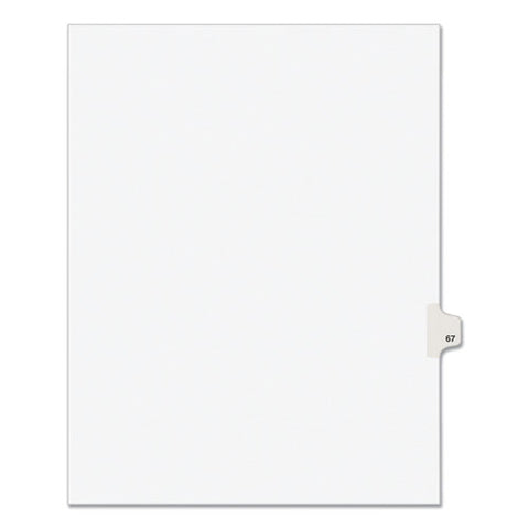 Preprinted Legal Exhibit Side Tab Index Dividers, Avery Style, 10-tab, 67, 11 X 8.5, White, 25/pack, (1067)