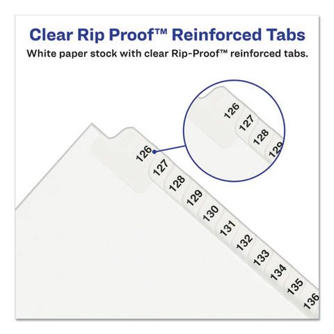 Preprinted Legal Exhibit Side Tab Index Dividers, Avery Style, 25-tab, 1 To 25, 11 X 8.5, White, 1 Set, (1330)