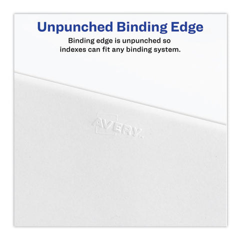 Preprinted Legal Exhibit Side Tab Index Dividers, Avery Style, 25-tab, 276 To 300, 11 X 8.5, White, 1 Set, (1341)