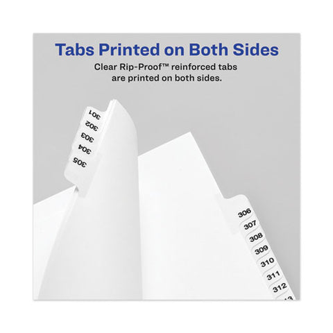 Avery-style Preprinted Legal Side Tab Divider, 26-tab, Exhibit G, 11 X 8.5, White, 25/pack