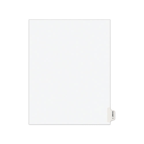 Avery-style Preprinted Legal Side Tab Divider, 26-tab, Exhibit T, 11 X 8.5, White, 25/pack, (1390)