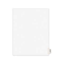 Avery-style Preprinted Legal Side Tab Divider, 26-tab, Exhibit T, 11 X 8.5, White, 25/pack, (1390)