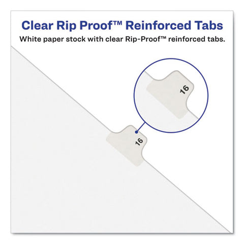 Preprinted Legal Exhibit Side Tab Index Dividers, Avery Style, 26-tab, C, 11 X 8.5, White, 25/pack, (1403)