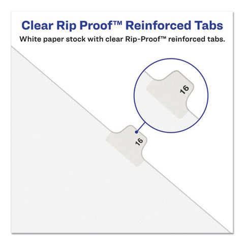 Preprinted Legal Exhibit Side Tab Index Dividers, Avery Style, 26-tab, D, 11 X 8.5, White, 25/pack, (1404)