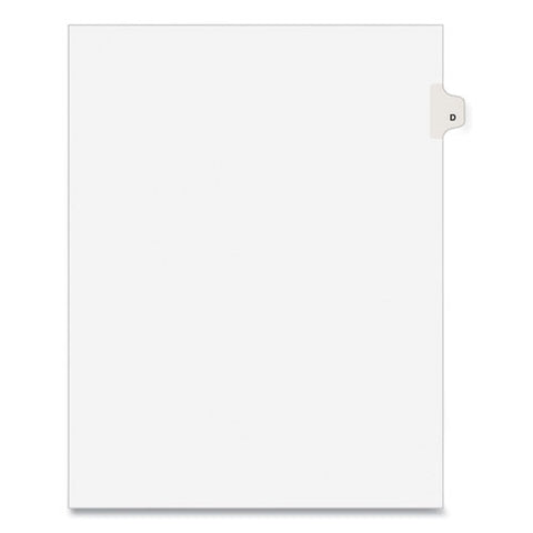 Preprinted Legal Exhibit Side Tab Index Dividers, Avery Style, 26-tab, D, 11 X 8.5, White, 25/pack, (1404)