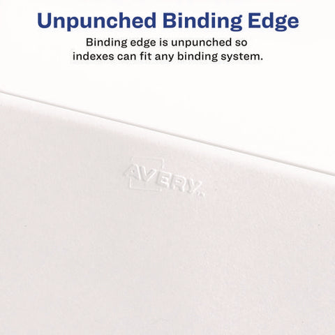 Preprinted Legal Exhibit Side Tab Index Dividers, Avery Style, 26-tab, G, 11 X 8.5, White, 25/set, (1407)