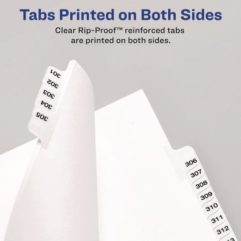 Preprinted Legal Exhibit Side Tab Index Dividers, Avery Style, 26-tab, G, 11 X 8.5, White, 25/set, (1407)