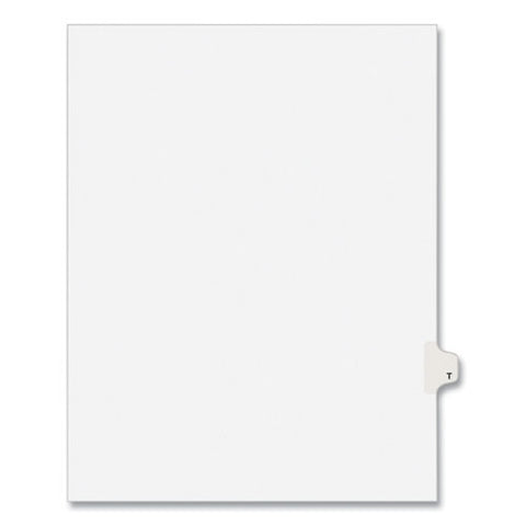 Preprinted Legal Exhibit Side Tab Index Dividers, Avery Style, 26-tab, T, 11 X 8.5, White, 25/pack, (1420)