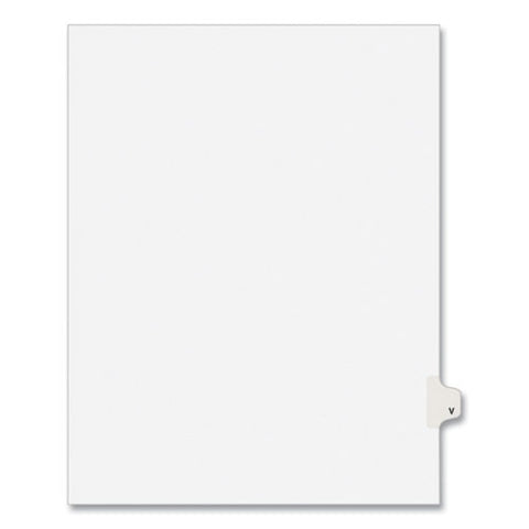 Preprinted Legal Exhibit Side Tab Index Dividers, Avery Style, 26-tab, V, 11 X 8.5, White, 25/pack, (1422)