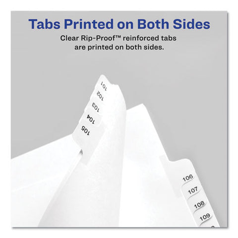 Preprinted Legal Exhibit Side Tab Index Dividers, Allstate Style, 25-tab, 26 To 50, 11 X 8.5, White, 1 Set, (1702)