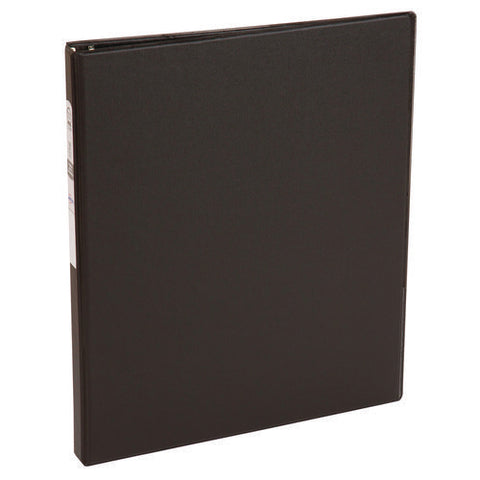 Economy Non-view Binder With Round Rings, 3 Rings, 0.5" Capacity, 11 X 8.5, Black, (3201)