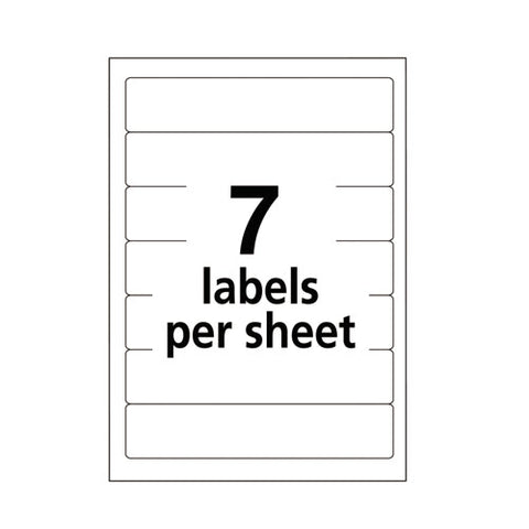 Printable 4" X 6" - Permanent File Folder Labels, 0.69 X 3.44, White, 7/sheet, 36 Sheets/pack, (5200)