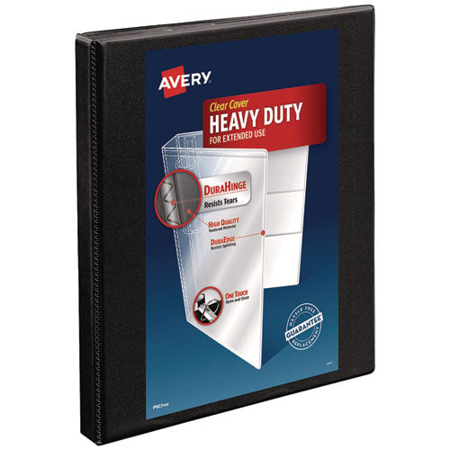 Heavy-duty Non Stick View Binder With Durahinge And Slant Rings, 3 Rings, 0.5" Capacity, 11 X 8.5, Black, (5233)