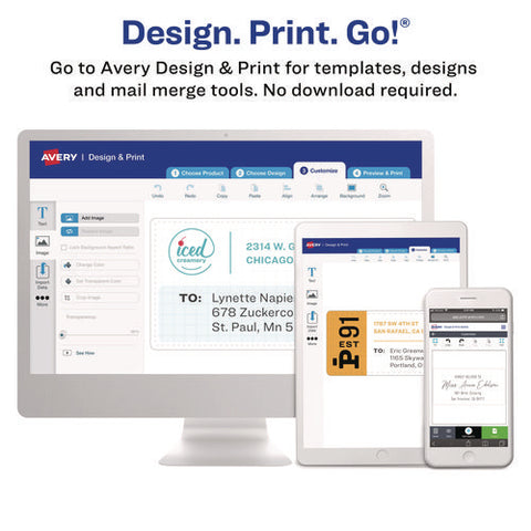 Shipping Labels With Trueblock Technology, Inkjet/laser Printers, 4 X 3, White, 2/sheet, 20 Sheets/pack