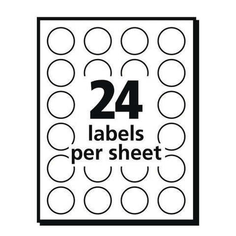 Printable Self-adhesive Removable Color-coding Labels, 0.75" Dia, Green, 24/sheet, 42 Sheets/pack, (5463)