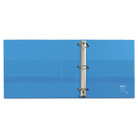 Heavy-duty Non Stick View Binder With Durahinge And Slant Rings, 3 Rings, 2" Capacity, 11 X 8.5, Light Blue, (5501)