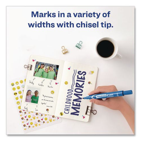 Marks A Lot Large Desk-style Permanent Marker, Broad Chisel Tip, Blue