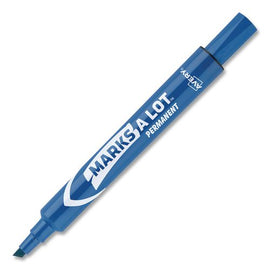 Marks A Lot Large Desk-style Permanent Marker, Broad Chisel Tip, Blue