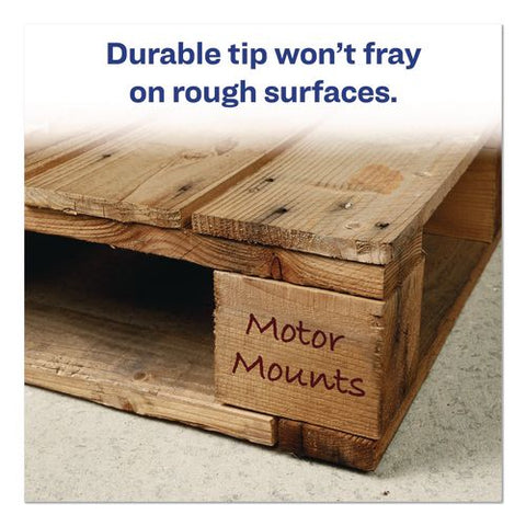Marks A Lot Large Desk-style Permanent Marker, Broad Chisel Tip, Red