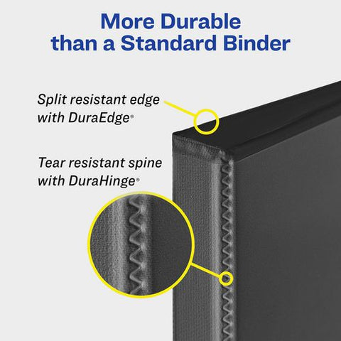 Durable View Binder With Durahinge And Ezd Rings, 3 Rings, 2" Capacity, 11 X 8.5, White, 12/carton