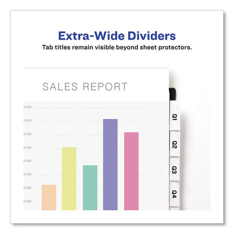 Insertable Big Tab Dividers, 8-tab, 11.13 X 9.25, White, Clear Tabs, 1 Set