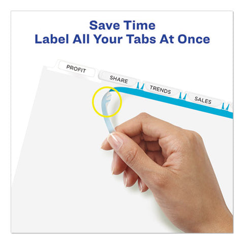 Print And Apply Index Maker Clear Label Unpunched Dividers, 5-tab, 11 X 8.5, White, 5 Sets