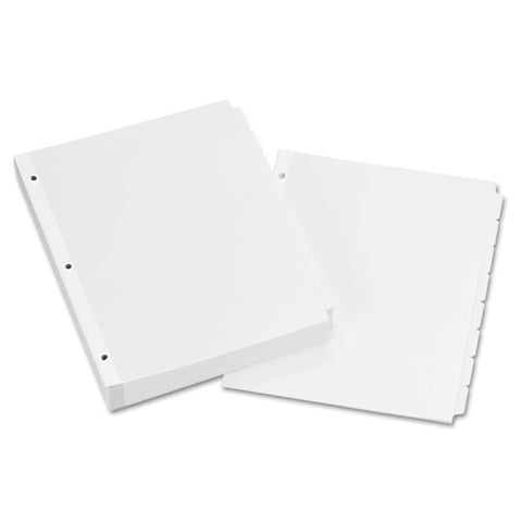 Write And Erase Plain-tab Paper Dividers, 8-tab, 11 X 8.5, White, 24 Sets