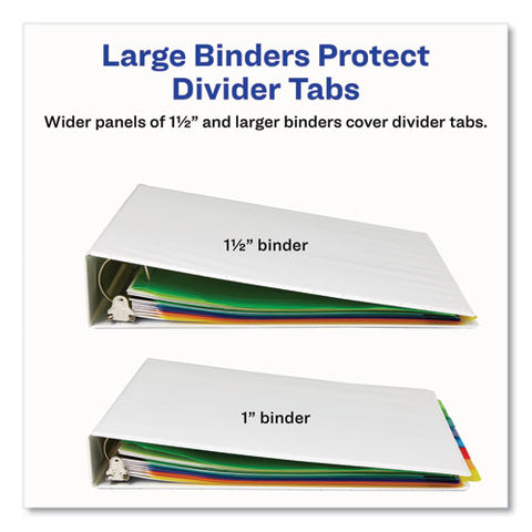 Insertable Big Tab Plastic 2-pocket Dividers, 8-tab, 11.13 X 9.25, Assorted, 1 Set