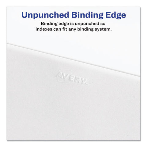 Preprinted Legal Exhibit Side Tab Index Dividers, Avery Style, 10-tab, 1, 11 X 8.5, White, 25/pack