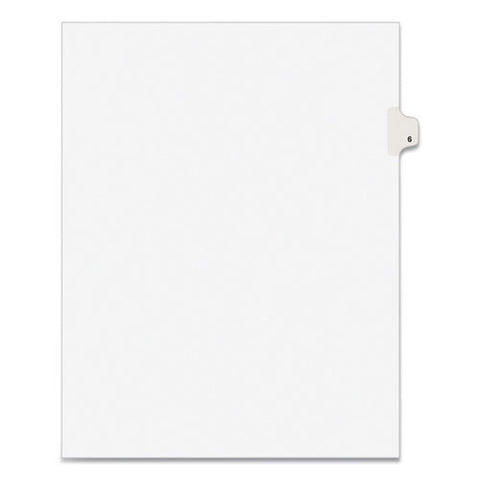 Preprinted Legal Exhibit Side Tab Index Dividers, Avery Style, 10-tab, 6, 11 X 8.5, White, 25/pack