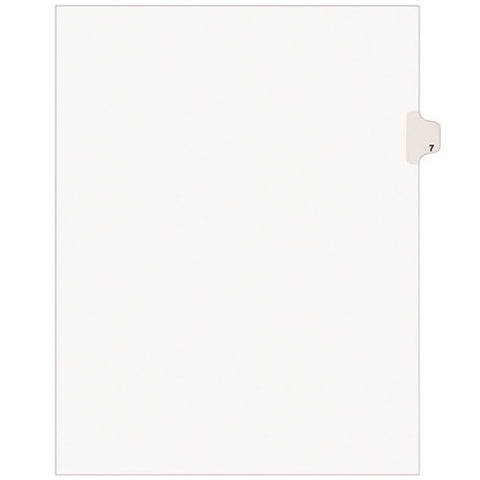 Preprinted Legal Exhibit Side Tab Index Dividers, Avery Style, 10-tab, 7, 11 X 8.5, White, 25/pack