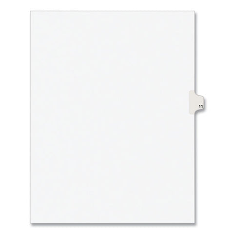 Preprinted Legal Exhibit Side Tab Index Dividers, Avery Style, 10-tab, 11, 11 X 8.5, White, 25/pack