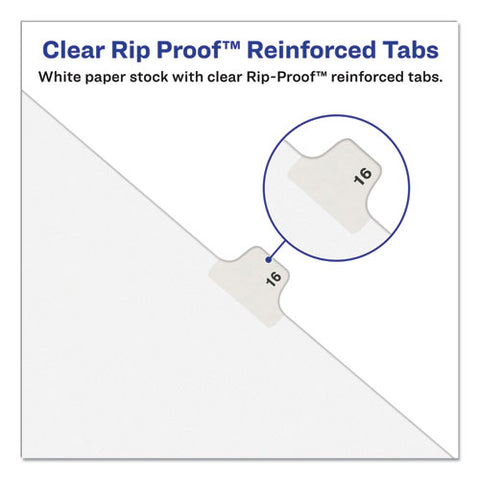 Avery-style Preprinted Legal Bottom Tab Divider, 26-tab, Exhibit B, 11 X 8.5, White, 25/pk