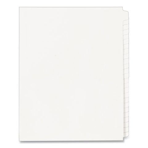 Blank Tab Legal Exhibit Index Divider Set, 25-tab, 11 X 8.5, White, 1 Set