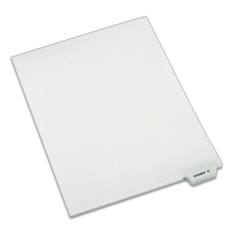 Avery-style Preprinted Legal Bottom Tab Dividers, 26-tab, Exhibit O, 11 X 8.5, White, 25/pack