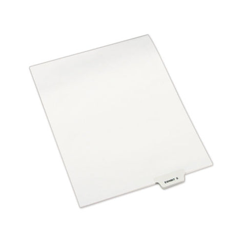 Avery-style Preprinted Legal Bottom Tab Dividers, 26-tab, Exhibit S, 11 X 8.5, White, 25/pack