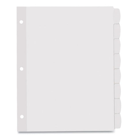 Big Tab Printable White Label Tab Dividers, 8-tab, 11 X 8.5, White, 4 Sets