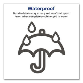 Waterproof Film Address Labels With Sure Feed Technology, Laser Printers, 2 X 4, White, 10 Labels/sheet, 10 Sheets/pack