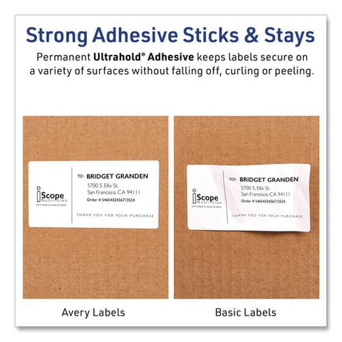 Waterproof Film Address Labels With Sure Feed Technology, Laser Printers, 5.5 X 8.5, White, 2 Labels/sheet, 10 Sheets/pack