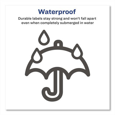Waterproof Film Address Labels With Sure Feed Technology, Laser Printers, 5.5 X 8.5, White, 2 Labels/sheet, 10 Sheets/pack