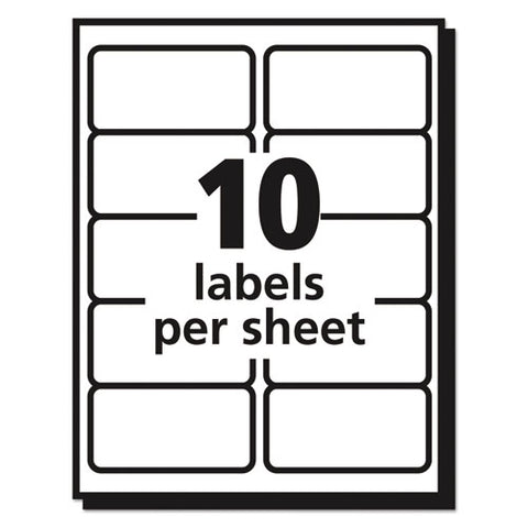 Matte Clear Easy Peel Mailing Labels W/ Sure Feed Technology, Laser Printers, 2 X 4, Clear, 10/sheet, 10 Sheets/pack