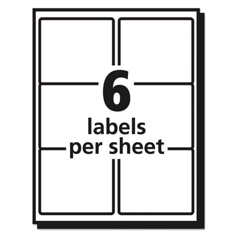 Matte Clear Easy Peel Mailing Labels W/ Sure Feed Technology, Laser Printers, 3.33 X 4, Clear, 6/sheet, 10 Sheets/pack