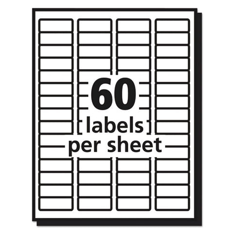 Matte Clear Easy Peel Mailing Labels W/ Sure Feed Technology, Laser Printers, 0.66 X 1.75, Clear, 60/sheet, 10 Sheets/pack