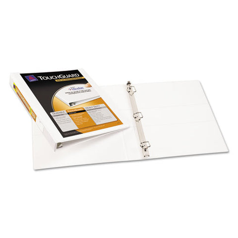 Touchguard Protection Heavy-duty View Binders With Slant Rings, 3 Rings, 1" Capacity, 11 X 8.5, White