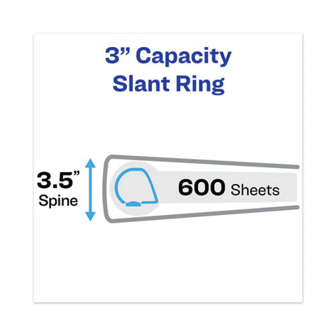 Touchguard Protection Heavy-duty View Binders With Slant Rings, 3 Rings, 3" Capacity, 11 X 8.5, White